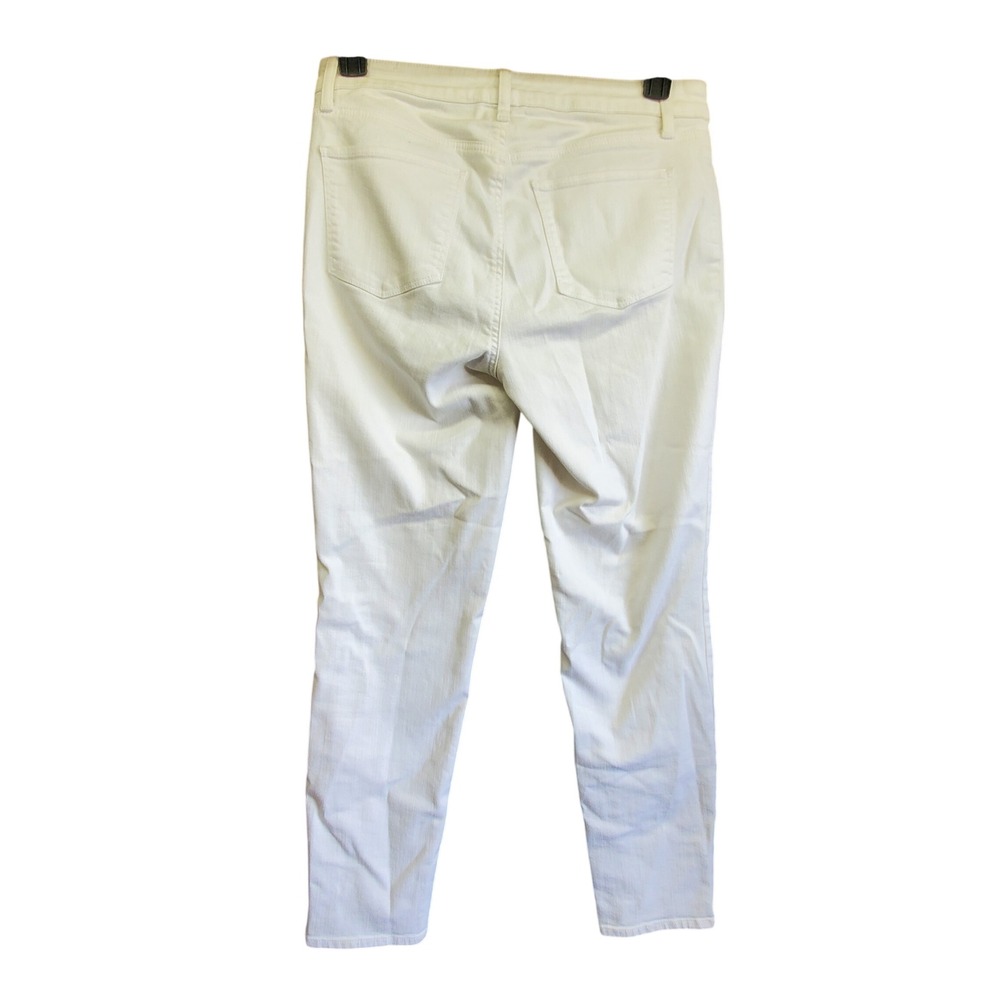 Talbots Slim Ankle Jeans Womens 8 White Stretch Cotton Blend Denim Pants - Picture 2 of 9